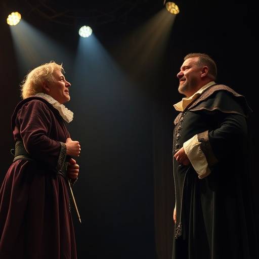 Acteurs interprétant une pièce de Shakespeare
