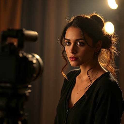 Actrice jouant devant une caméra