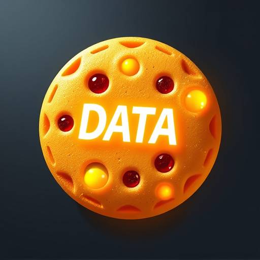 Icône représentant un cookie, symbole des données de navigation.